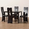 Baxton Studio Alani Modern Dark Brown Faux Leather Upholstered 5-Piece Dining Set 142-8036-8026 - alternate 6